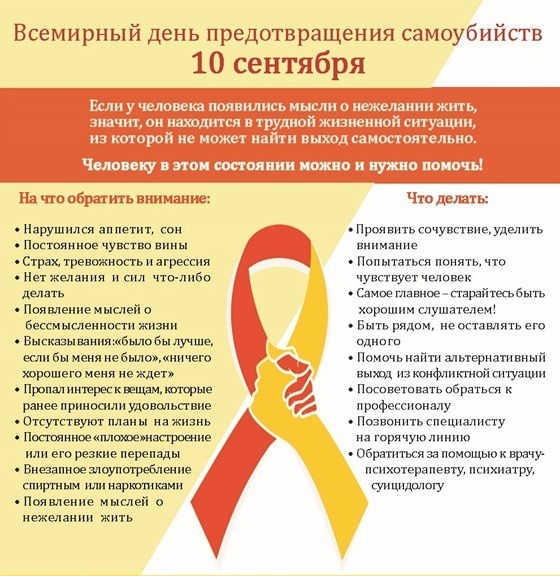10 сентября всемирный день предотвращения самоубийств / Республиканский  институт профессионального образования] 10 сентября всемирный день  предотвращения самоубийств / Республиканский институт профессионального  образования]